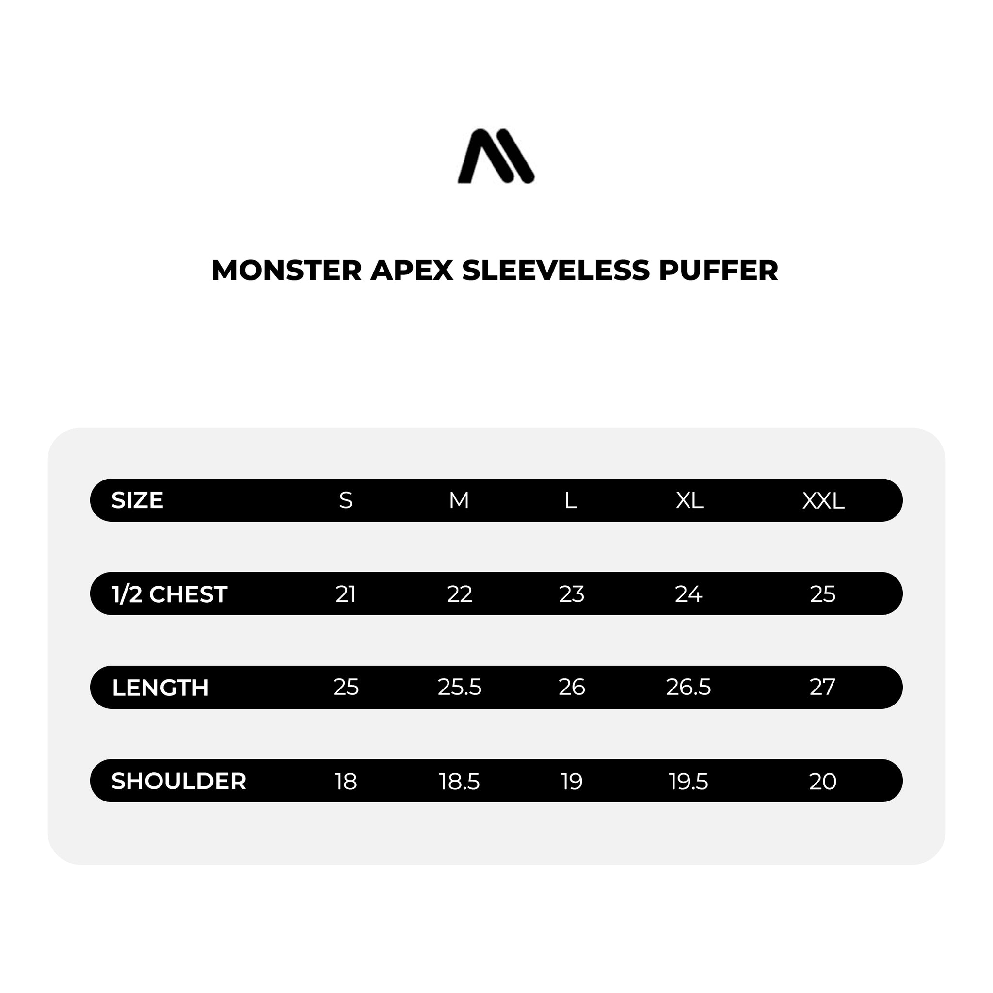 Monster Apex Sleeveless Puffer